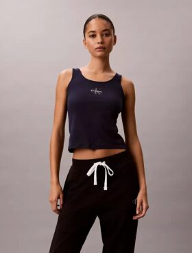 Lounge-Tanktop aus Cotton Stretch-Baumwolle
