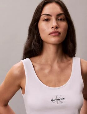 Lounge-Tanktop aus Cotton Stretch-Baumwolle