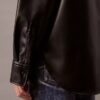 Lässige Hemdjacke aus Kunstleder