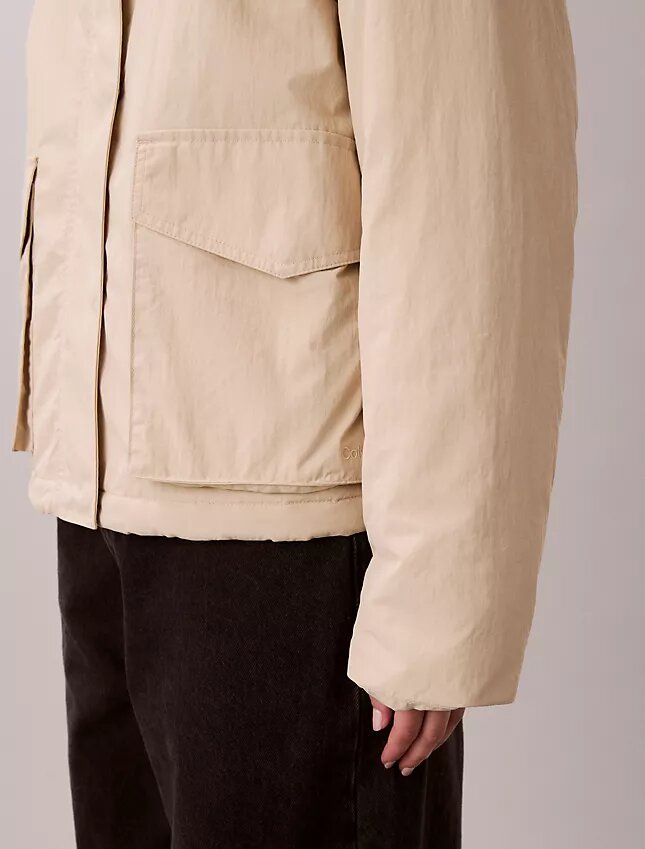 Lässige Jacke mit Sherpa-Kragen Lässige Jacke mit Sherpa-Kragen