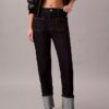 Lässige Straight-Jeans mit Umschlag Lässige Straight-Jeans mit Umschlag