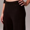 Lässige Strickhose mit weitem Bein Lässige Strickhose mit weitem Bein