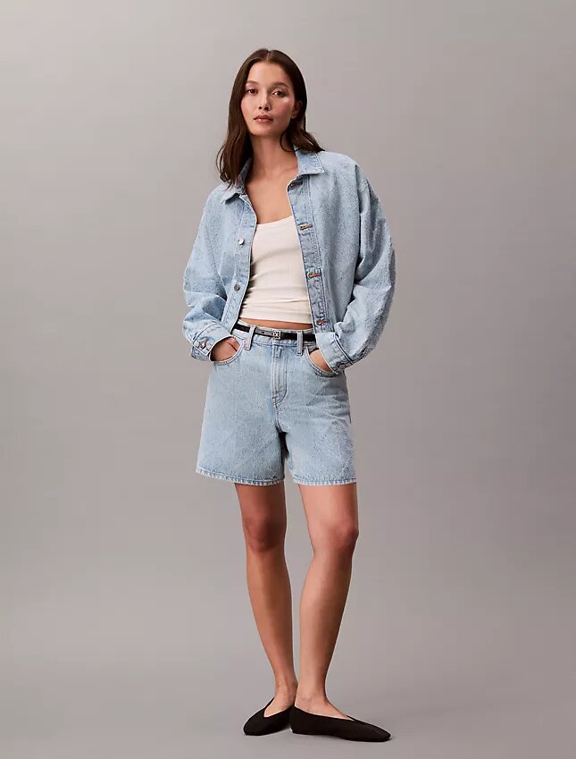 Lässige Trucker Jacket aus Denim Lässige Trucker Jacket aus Denim