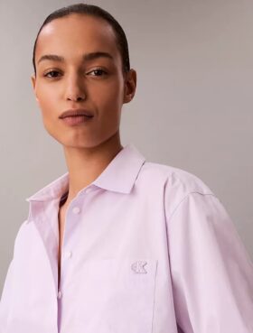 Lässiges Button-Down-Hemd aus Baumwollpopeline
