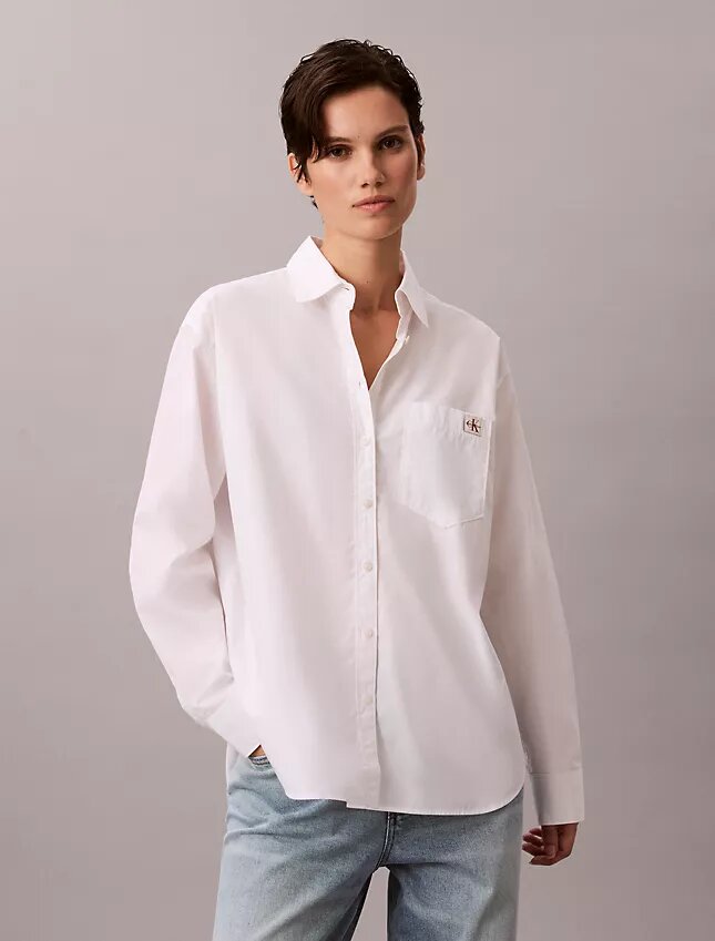 Lässiges Button-Down-Hemd aus Baumwollpopeline Lässiges Button-Down-Hemd aus Baumwollpopeline