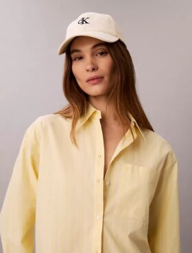 Lässiges Button-Down-Hemd aus Baumwollpopeline