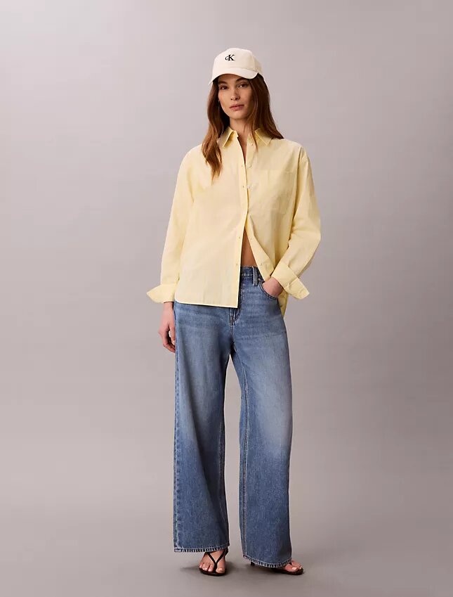 Lässiges Button-Down-Hemd aus Baumwollpopeline Lässiges Button-Down-Hemd aus Baumwollpopeline