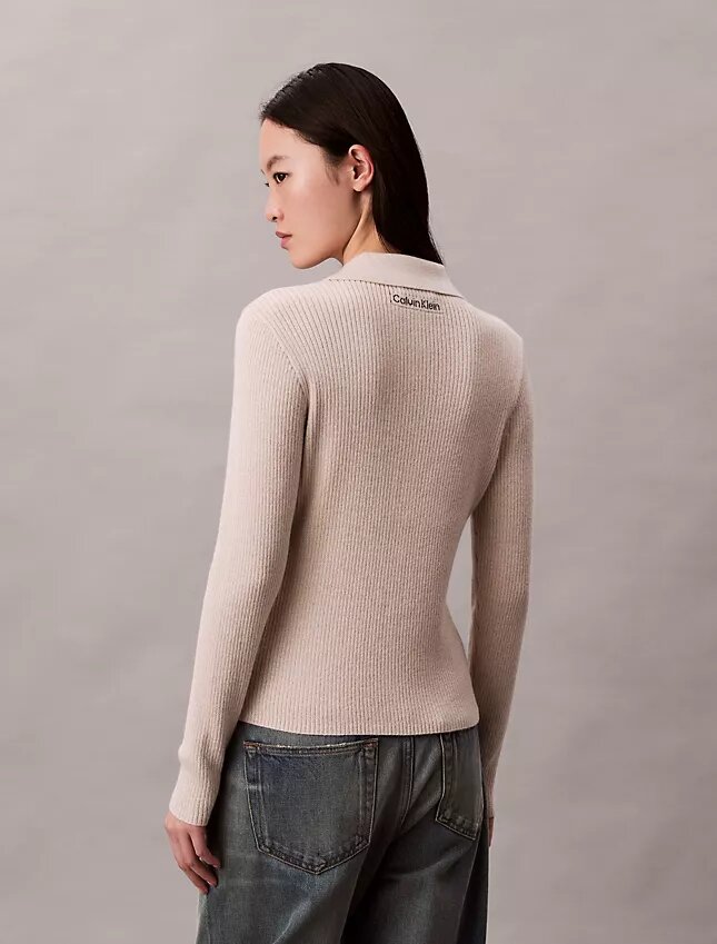 Lurex-Merino-Wollmischung-Rippenstrickjacke Lurex-Merino-Wollmischung-Rippenstrickjacke
