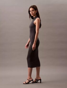 Lurex-Midi-Kleid