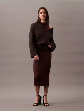 Lurex-Midi-Kleid
