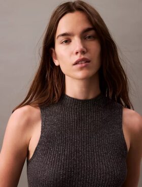 Lurex-Midi-Kleid