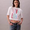 Marc Hundley Pride Viva Love Kurzes, locker sitzendes T-Shirt Marc Hundley Pride Viva Love Kurzes, locker sitzendes T-Shirt