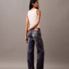 Maßgeschneiderte Hose mit Denim-Print