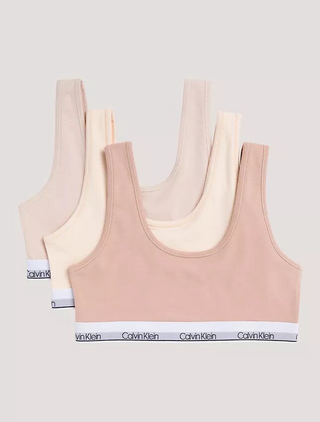 Mädchen-Bralette aus Cotton Stretch, 3er-Pack, Unlined Mädchen-Bralette aus Cotton Stretch, 3er-Pack, Unlined