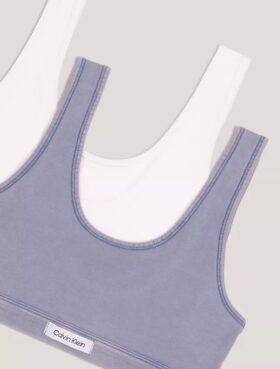 Mädchen-Bralette im 2er-Pack, verwaschen