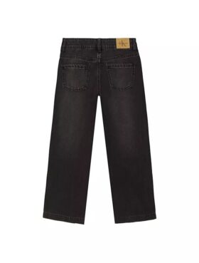 Mädchen-Jeans mit Naht und weitem Bein