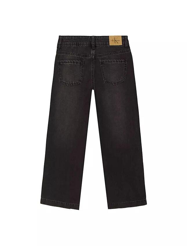 Mädchen-Jeans mit Naht und weitem Bein Mädchen-Jeans mit Naht und weitem Bein