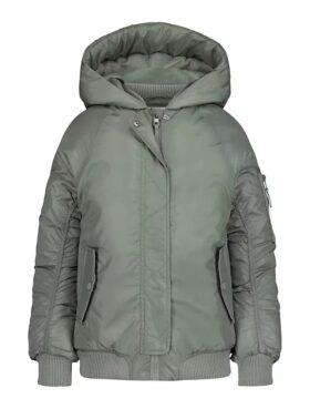 Mädchenjacke mit Raglanärmeln und Wattierung
