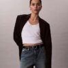 Midi-Denim-Jeansshorts mit hoher Taille Midi-Denim-Jeansshorts mit hoher Taille