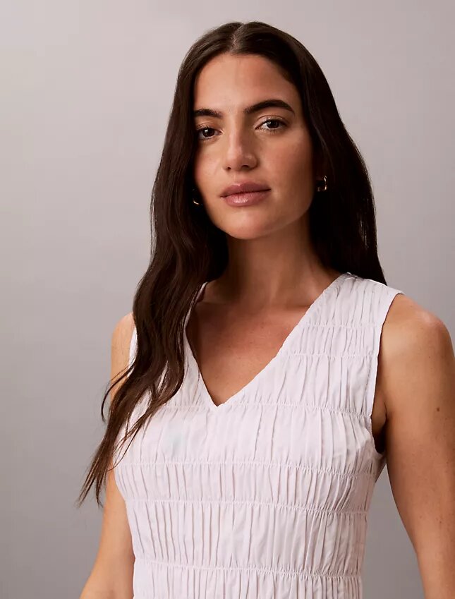 Midi-Kleid aus Baumwollpopeline Midi-Kleid aus Baumwollpopeline