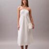 Midi-Kleid aus Baumwolltwill mit Neckholder Midi-Kleid aus Baumwolltwill mit Neckholder