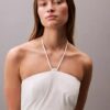Midi-Kleid aus Baumwolltwill mit Neckholder Midi-Kleid aus Baumwolltwill mit Neckholder