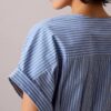 Midi-Kleid aus gestreiftem Baumwollpopeline Midi-Kleid aus gestreiftem Baumwollpopeline