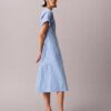 Midi-Kleid aus gestreiftem Baumwollpopeline Midi-Kleid aus gestreiftem Baumwollpopeline