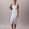 Midi-Kleid aus glatter Baumwolle Midi-Kleid aus glatter Baumwolle