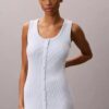 Midi-Kleid aus glatter Baumwolle Midi-Kleid aus glatter Baumwolle