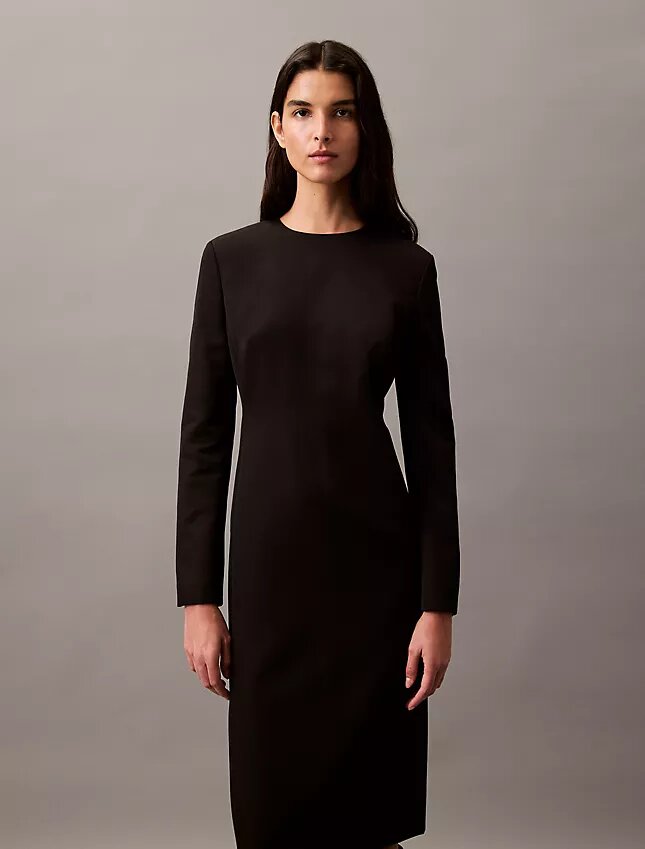 Midi-Kleid aus Krepp Midi-Kleid aus Krepp