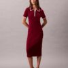 Midi-Kleid mit Colorblock-Besatz Midi-Kleid mit Colorblock-Besatz