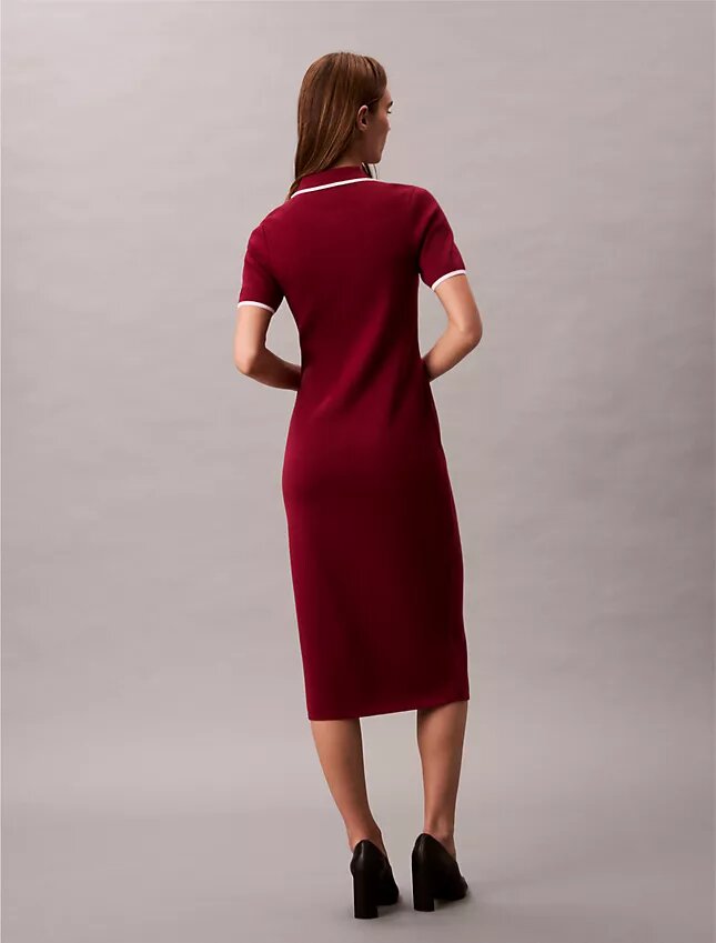Midi-Kleid mit Colorblock-Besatz Midi-Kleid mit Colorblock-Besatz