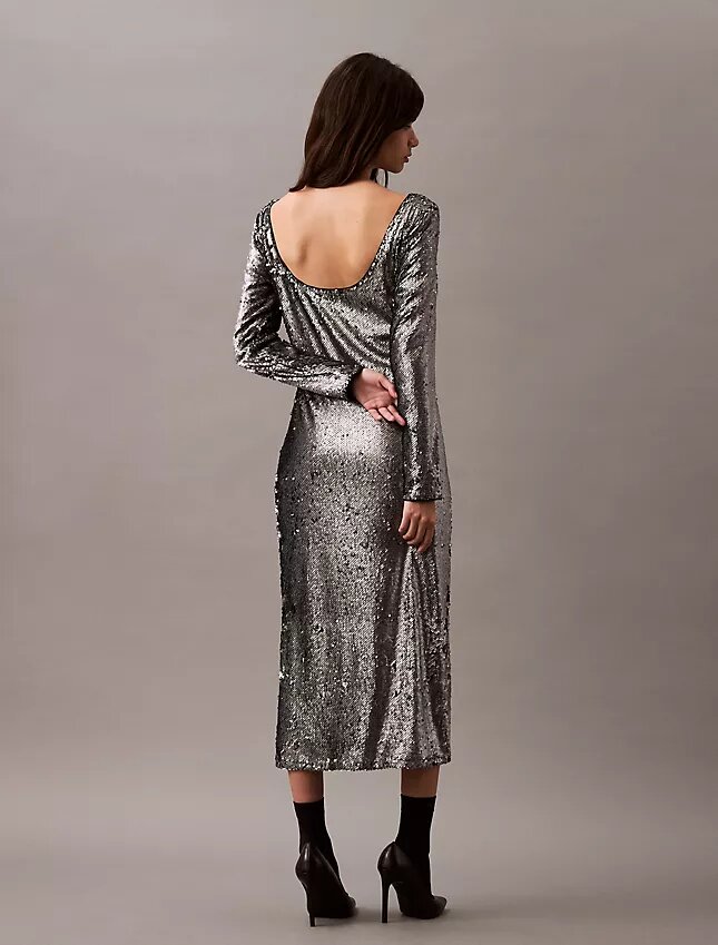 Midi-Kleid mit Pailletten Midi-Kleid mit Pailletten