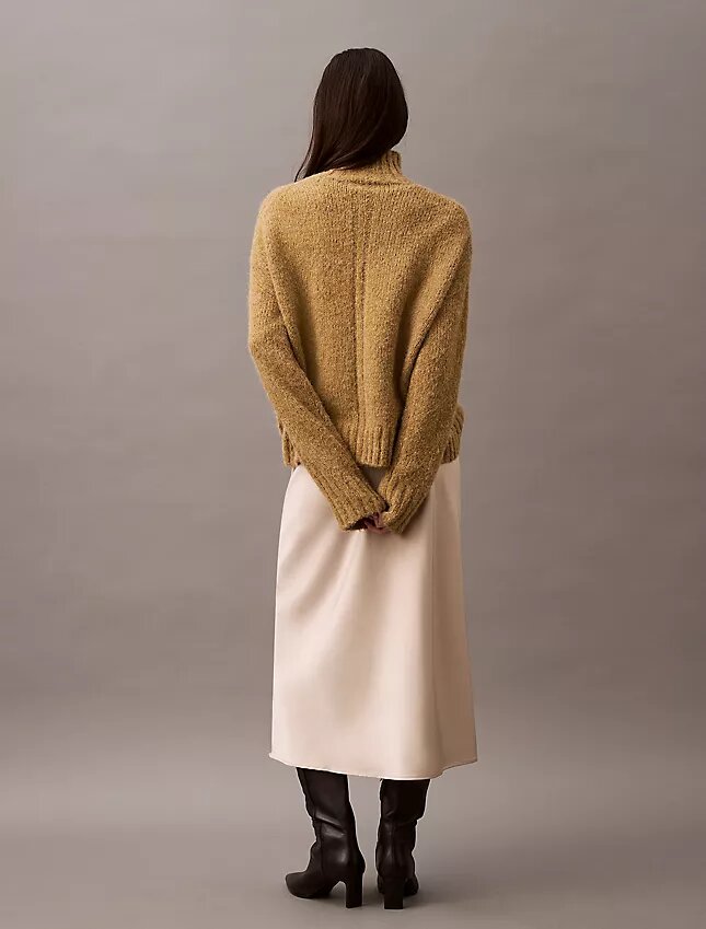 Midi-Rock aus Stretch-Satin Midi-Rock aus Stretch-Satin