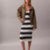 Midi-Tank-Kleid aus geripptem Baumwollstoff Midi-Tank-Kleid aus geripptem Baumwollstoff