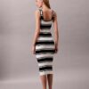 Midi-Tank-Kleid aus geripptem Baumwollstoff Midi-Tank-Kleid aus geripptem Baumwollstoff