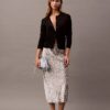 Midirock aus Crushed-Satin mit Print Midirock aus Crushed-Satin mit Print
