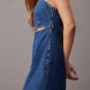 Mini-Kleid aus Denim mit Cut-outs Mini-Kleid aus Denim mit Cut-outs