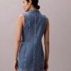 Mini-Kleid mit Denim-Nähten Mini-Kleid mit Denim-Nähten