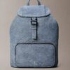 Mini-Rucksack mit Denim-Logo und Klappe