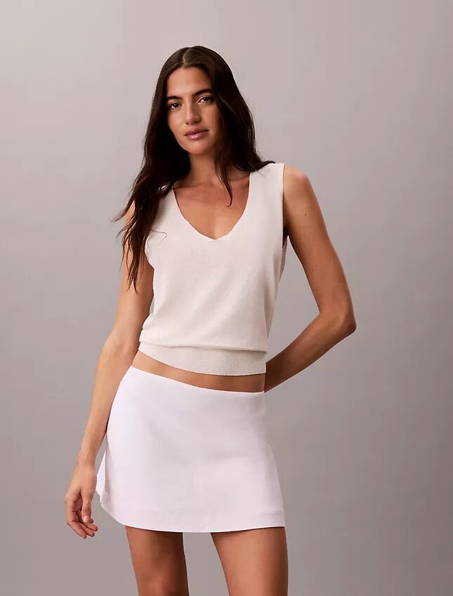 Mini-Skort aus Leinenmischung Mini-Skort aus Leinenmischung