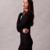 Mini-Strickkleid aus Lurex-Merinowollmischung Mini-Strickkleid aus Lurex-Merinowollmischung