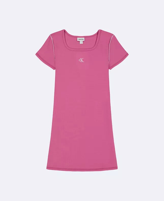 Mini-T-Shirt-Kleid für Mädchen mit Monogram Mini-T-Shirt-Kleid für Mädchen mit Monogram