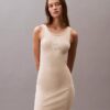 Mini-Tank-Kleid aus Baumwollripp mit Logo-Print Mini-Tank-Kleid aus Baumwollripp mit Logo-Print