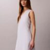 Minikleid aus Baumwollmischung mit V-Ausschnitt