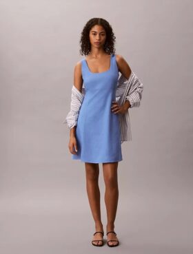 Minikleid aus Leinenmischung