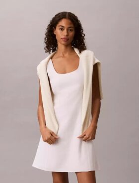 Minikleid aus Leinenmischung