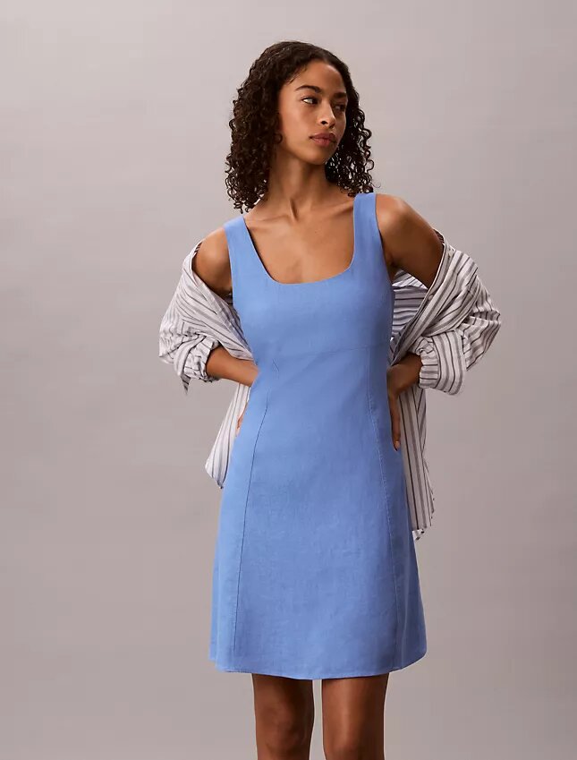 Minikleid aus Leinenmischung Minikleid aus Leinenmischung