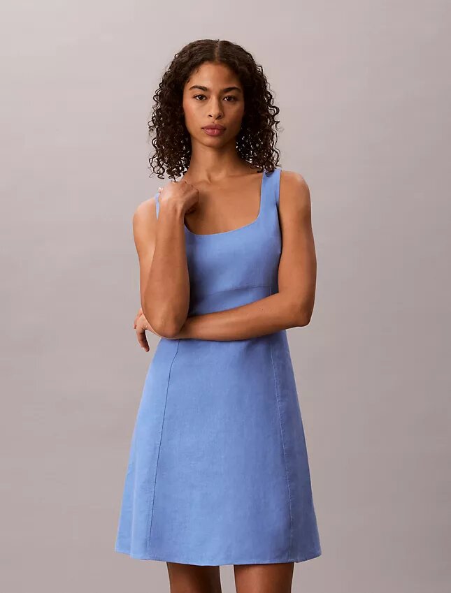 Minikleid aus Leinenmischung Minikleid aus Leinenmischung